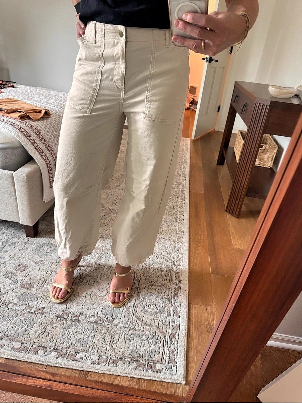Banana Republic Authentic Chino Utility Cinch Hem Pant Cream